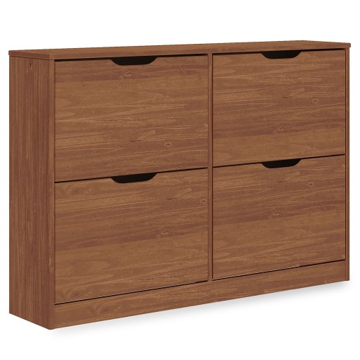 Schuhschrank BASIL mit 2x2 Kippern in Kastanie, Kiefer massiv online kaufen | IDIMEX